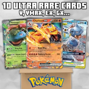 pokémon card god pack! 10 ultra rare or full art cards (assorted lot)