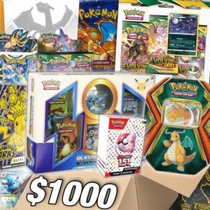 the pokemon card $1000 box! assorted pokémon trading cards